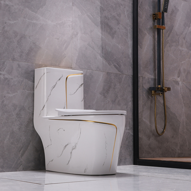 Factory Price Luxury Bathroom Ceramic Colored One Piece P-Trap Wc Toilet