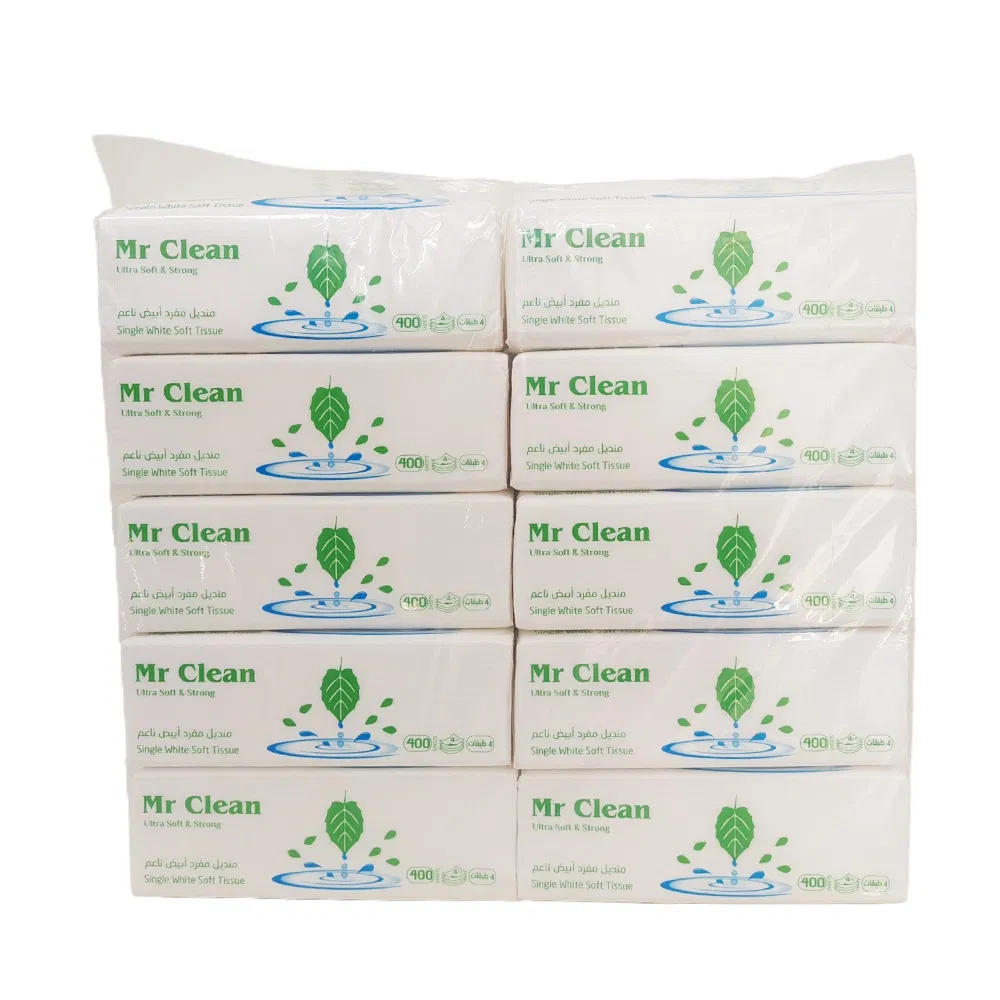 Custom Logo Wholesale Facial Tissue Paper Eco Friendly 3 Ply 4 Ply Cleaning Facial Tissues 400 Sheets
