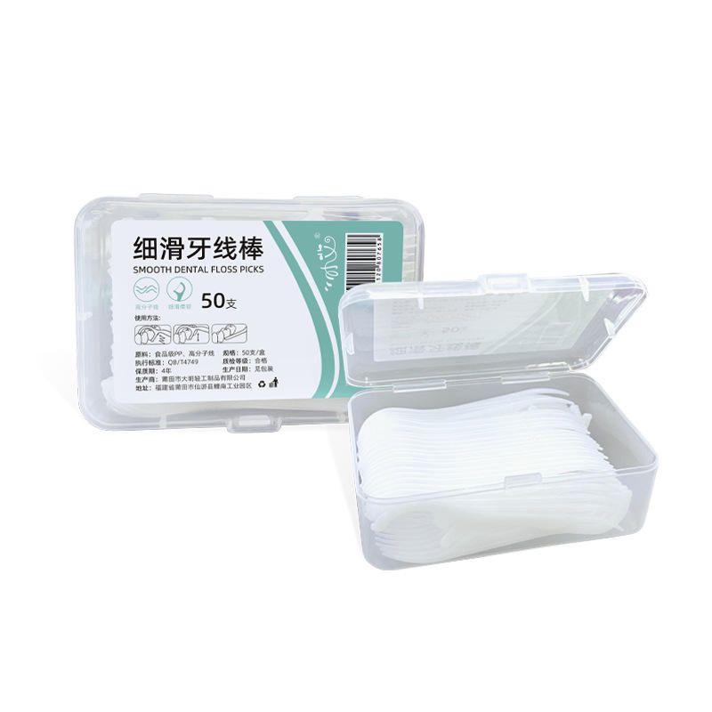 a Box Containing 50 Dental Flosses