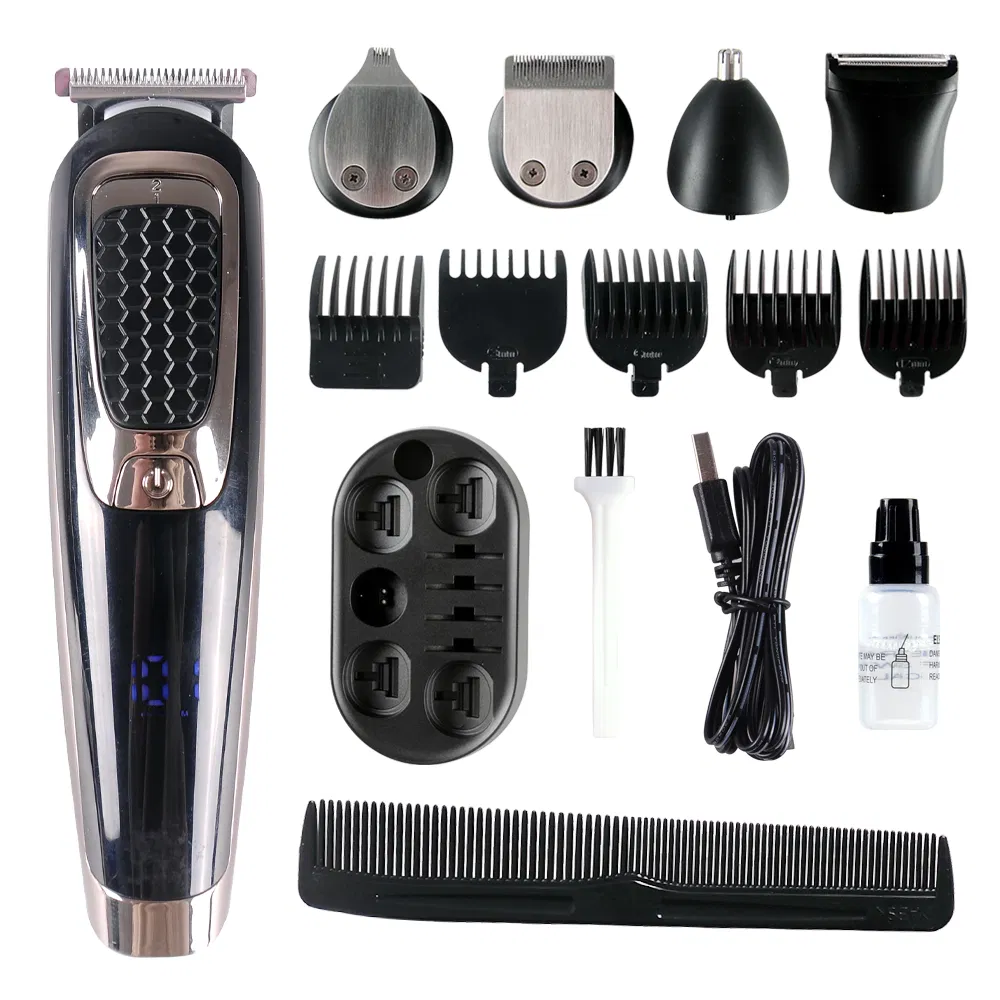 5 In1 Rechargeable Hair Trimmer Clippers Mens Grooming Set