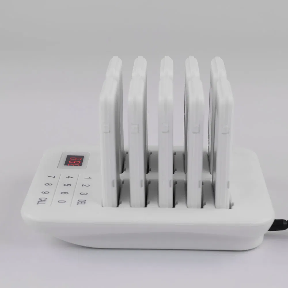 Restaurant Pager System 10 Pagers White Pager for Food Truck Cafe Shop