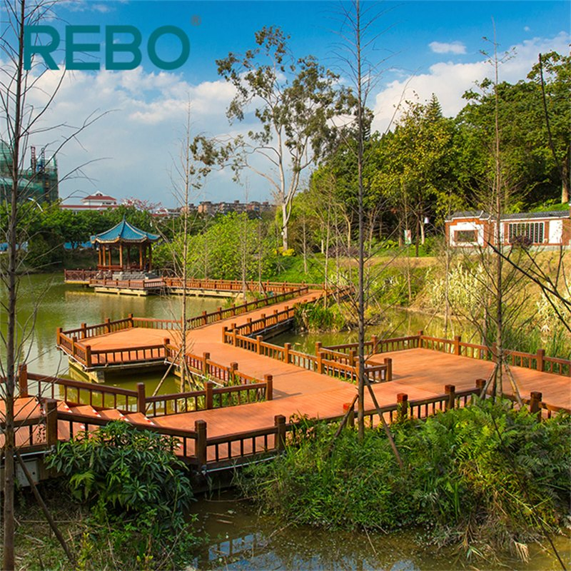 Outdoor Engineered Bamboo Patio Decking Durable Waterproof Anti-Slip Feature Easy Installation