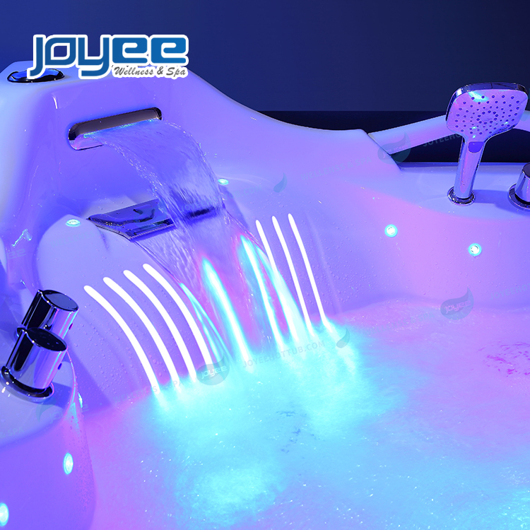 Угловая гидромассажная ванна Joyee LED Waterfall на 2 персоны