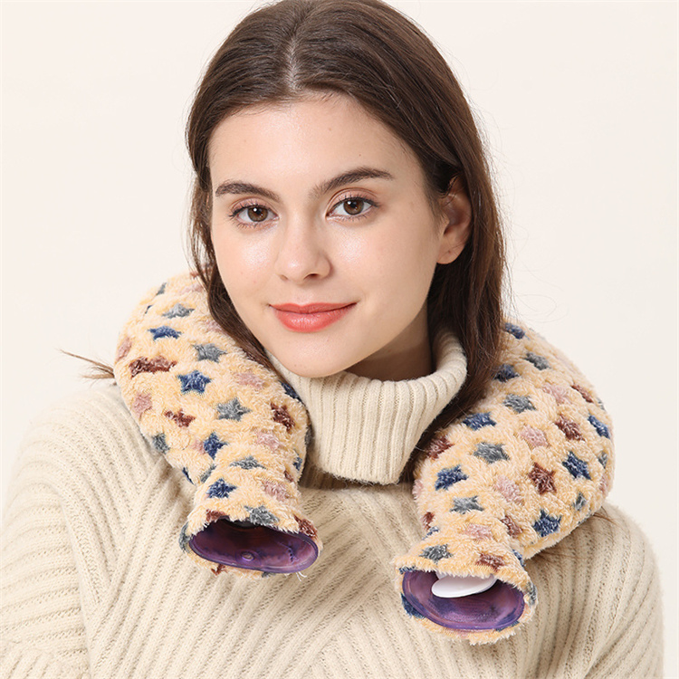 Custom Useful 1400ml U Shaped Water-Filling PVC Neck Warm Hot Water Bag Hot Water Bottle