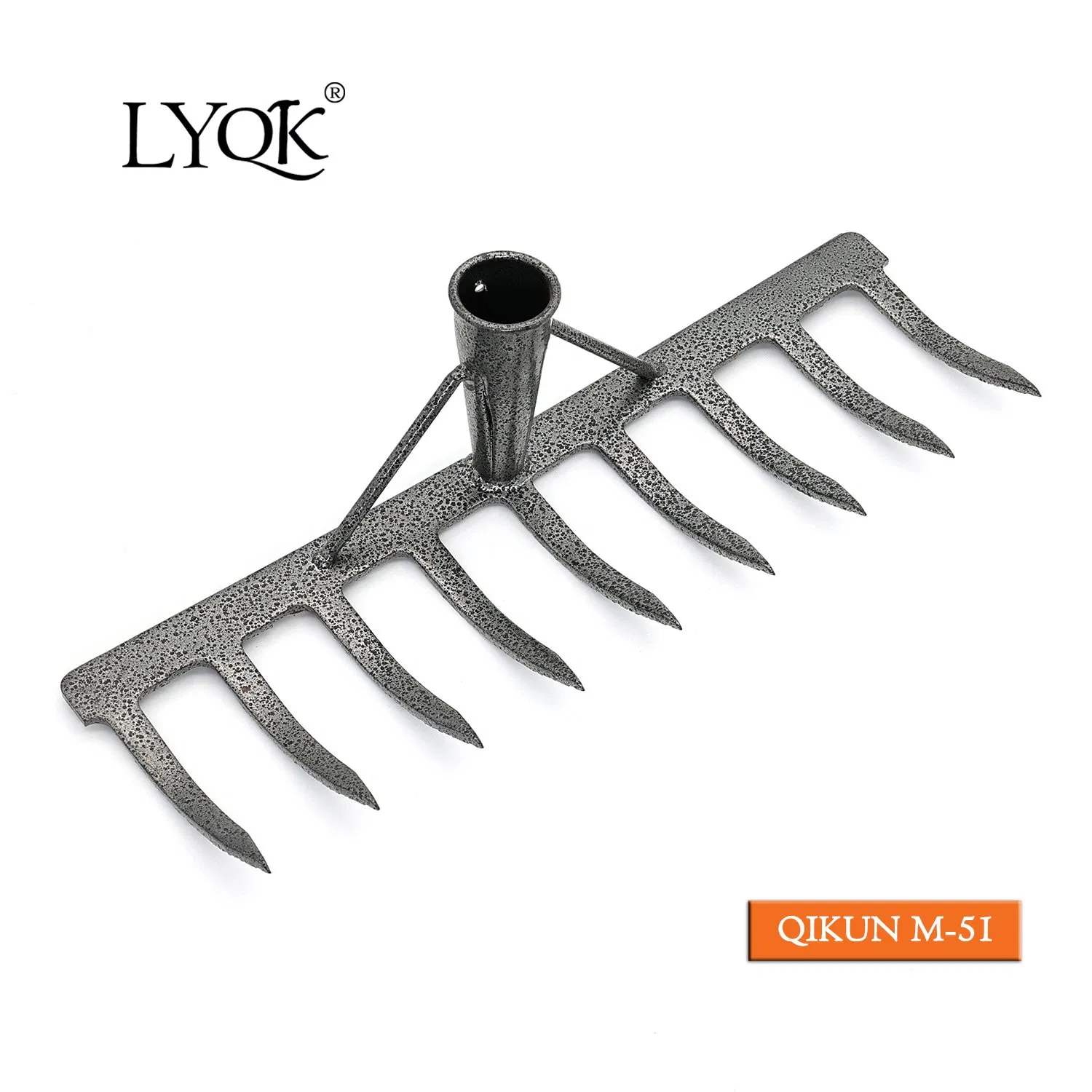 M-48 Agricultural Tool Garden Tool Farming Tool Manual Drop Forged Steel Rake with Sharped End