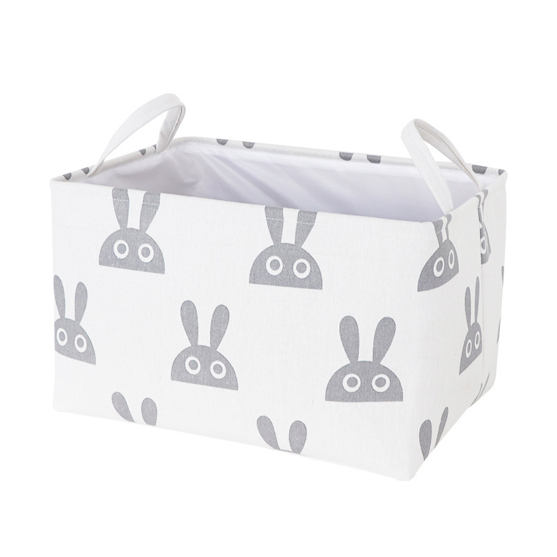 Factory Price Cotton and Linen Foldable Laundry Basket