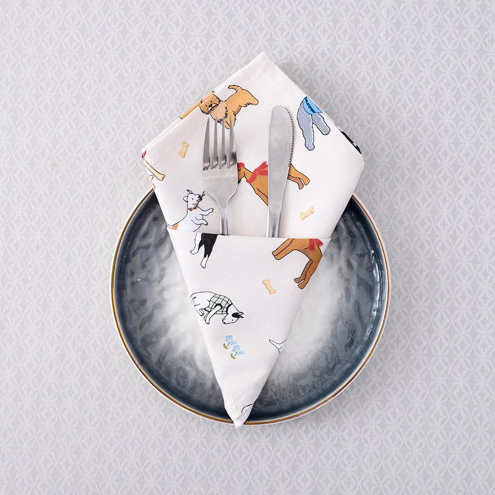 Wholesale Quality Customized Printed Cotton Fabric Napkin