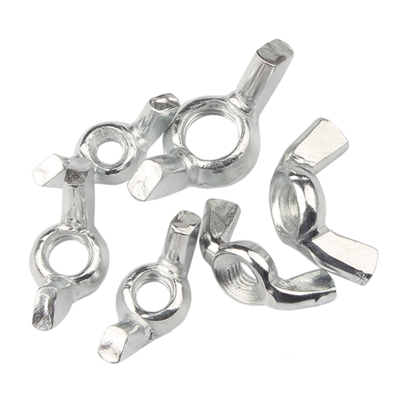 White Zinc Plated Carbon Steel DIN315 Wing Nuts