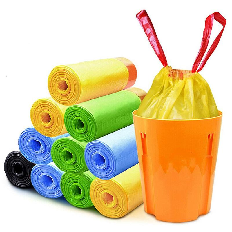 High Quality Biodegradable Tall Kitchen Drawstring Coloured Garbage Trash Bags
