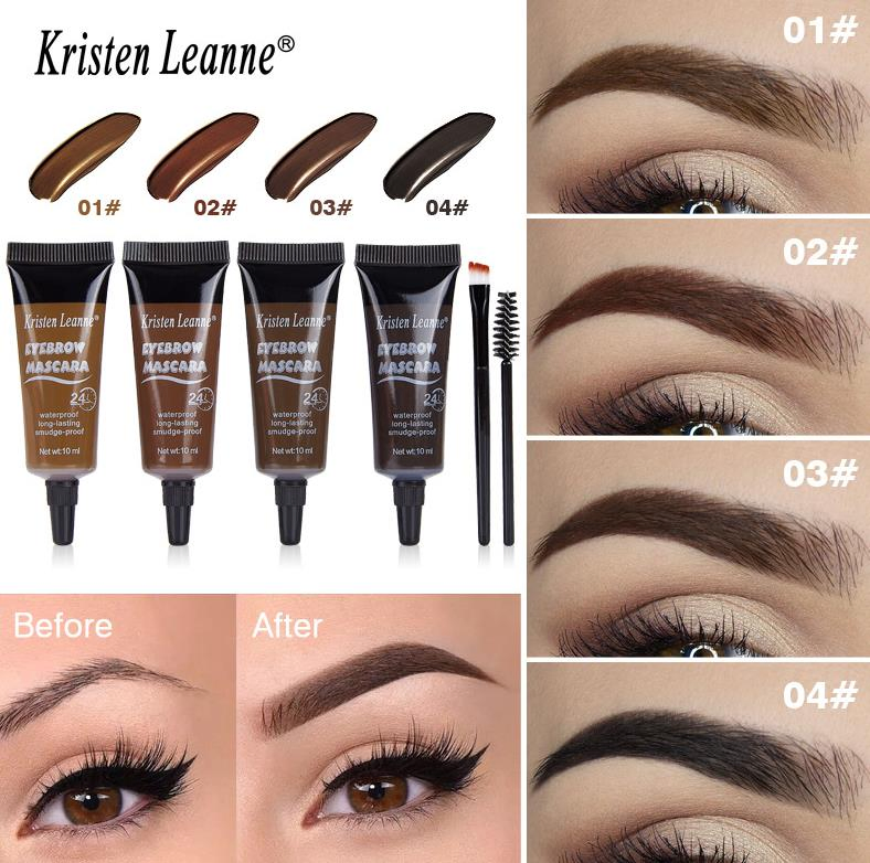 Online Wholesale and Retail Brow Makeup Glue High Quality Vegen Cruelty Free Brown Extreme Hold Tinted Eyebrow Tinting Kit Waterproof Eyebrow Dye Eyebrow Gel