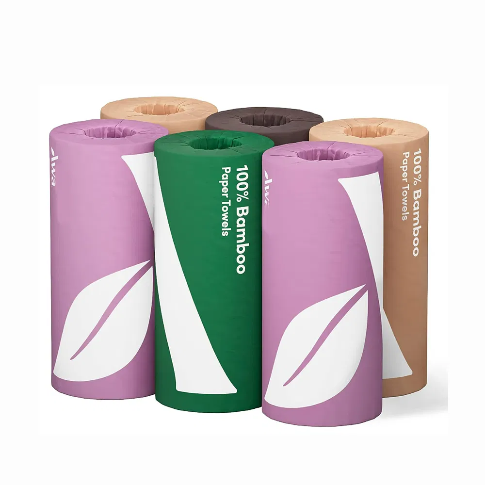 Single Wrapped Kitchen Paper Towel Roll with Customized Logo Wholesale Top Sales Printing Embossed Hand Paper Towel Roll
