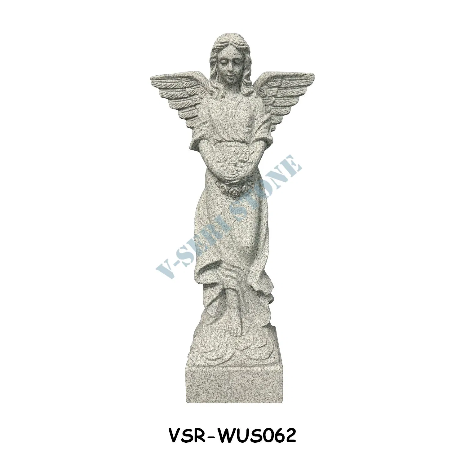 Handcrafted Granite Marble Cemetery Angel Statues Monument Tombstone