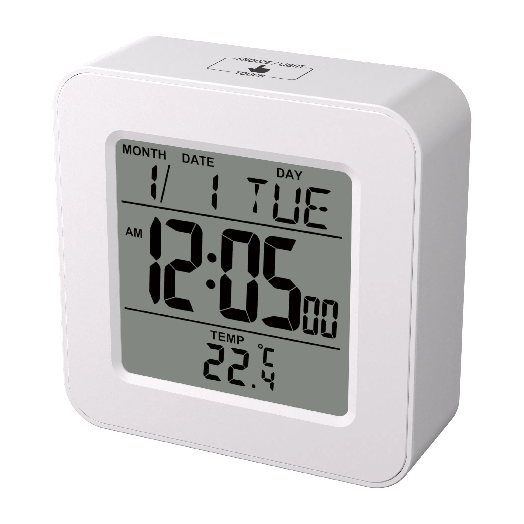 LCD Alarm Clock with Temperature Back Llight Thermometer
