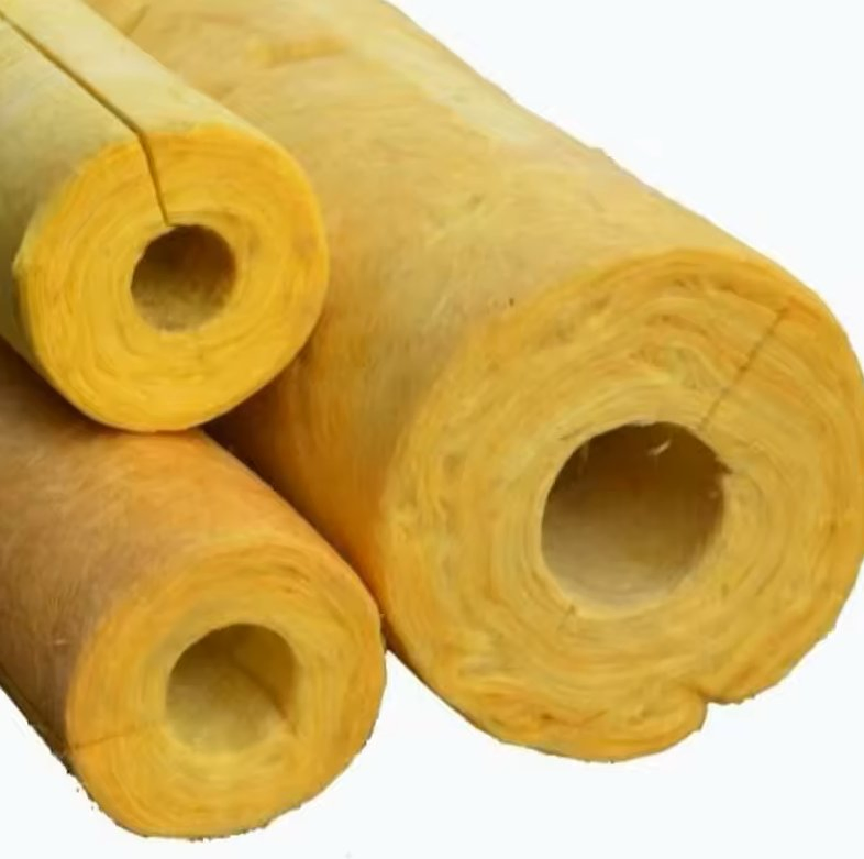 40-200 Kg/M³ Glass Wool Insulation Tube/Sleeves Fiberglass Thermal Pipes for Pipelines, HVAC