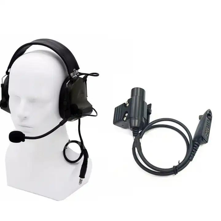 Горловой микрофон hands-free для рации с выдвижной гарнитурой