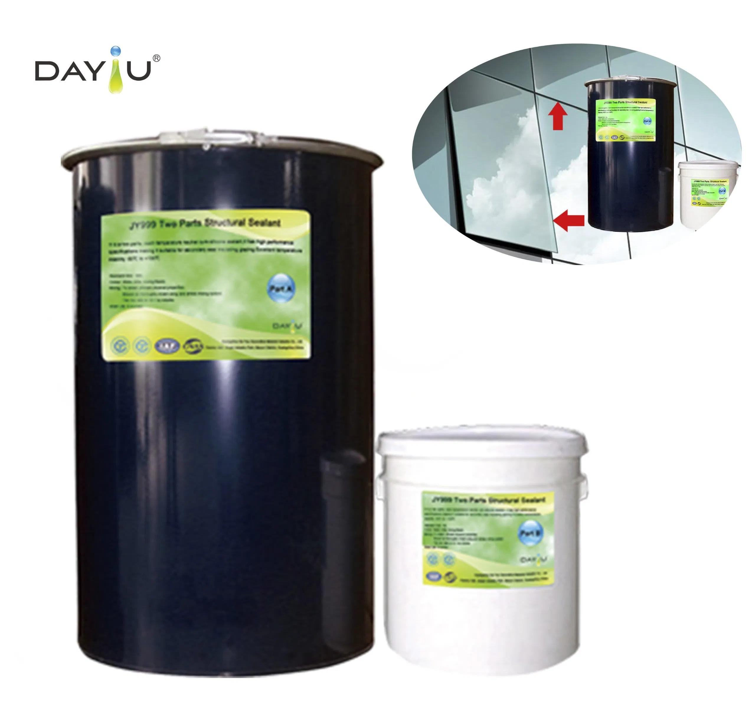 190L 20L Two Part Silicone Sealant for Structural Glazing Aluminium Curtain Wall Sealant