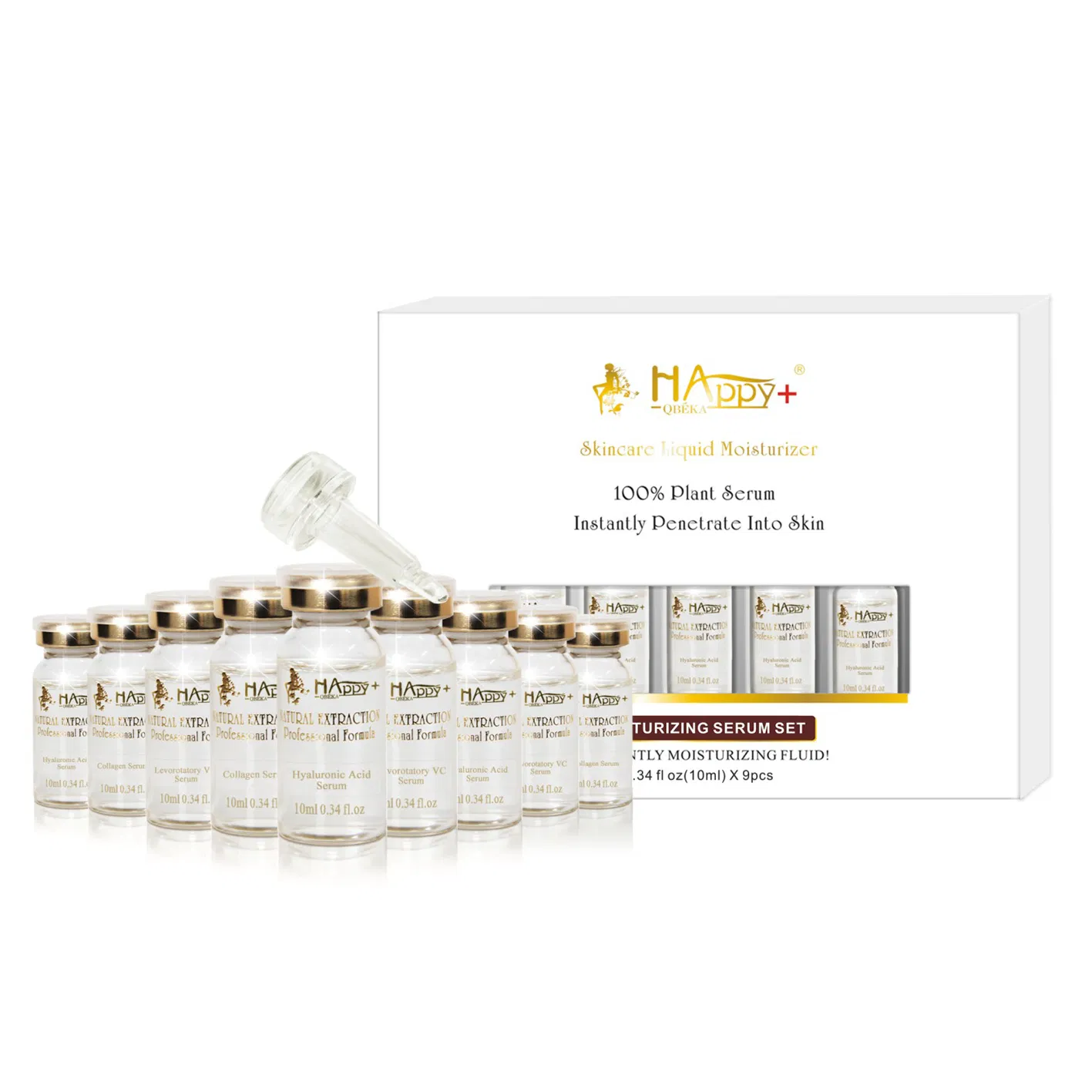 Qbeka Anti-Wrinkle Anti-Aging Serum Set Distribute Available or OEM for Skincare Serum Face Serum Eye Serum Essence Serum