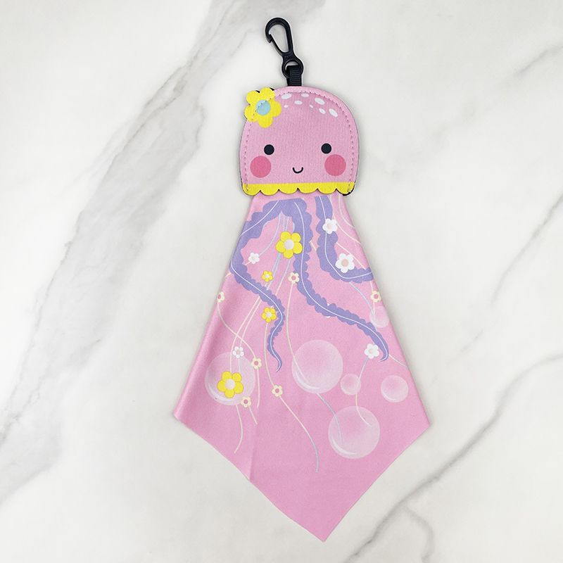 Reusable Portable Custom Cartoon Penguin Key Chain Small Bag Microfiber Cloth Portable Sunglasses Watch Glasses Cleaning Cloth