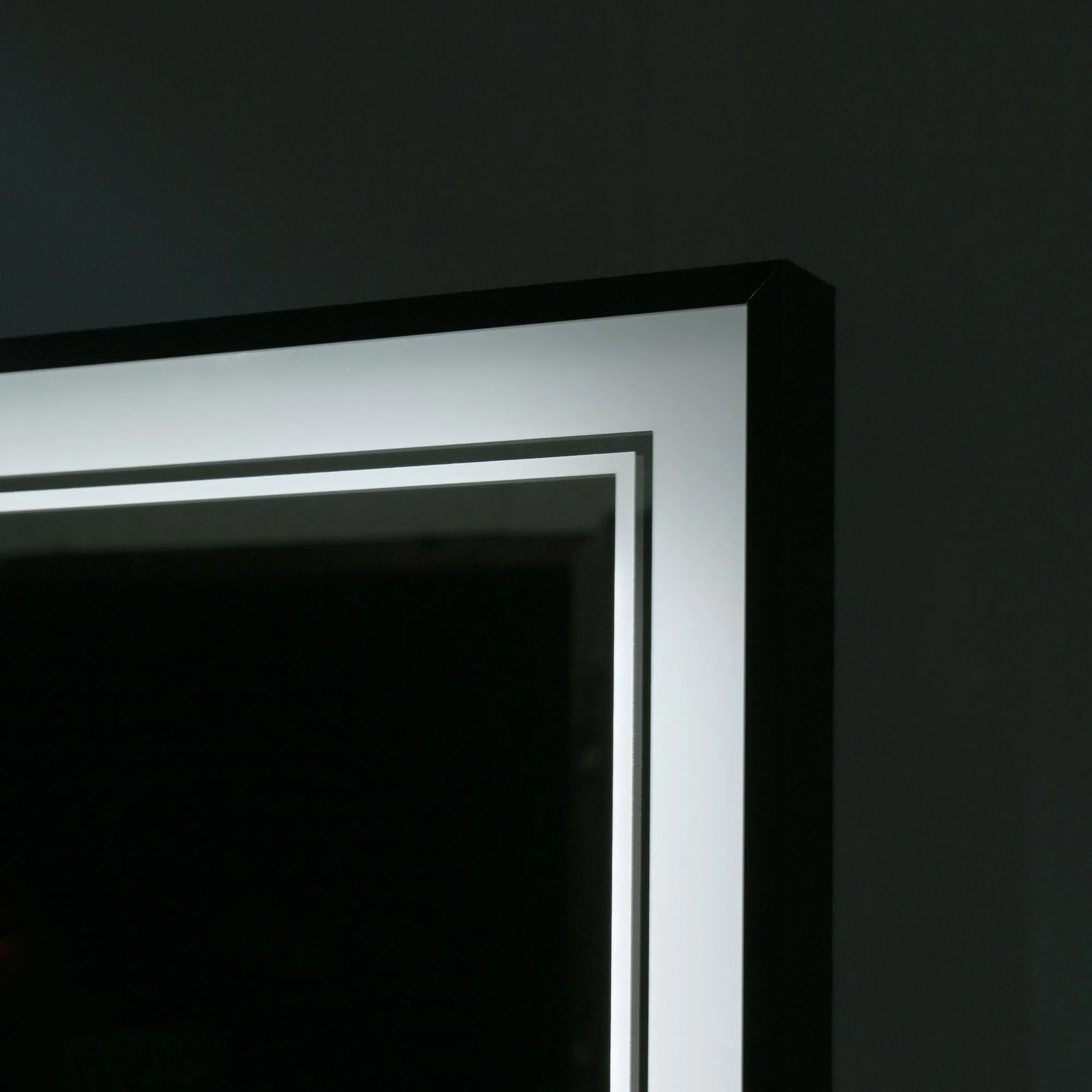 120X80 Rectangular Hardwired Motion High CRI Shaped LED Wall Mirror for Bathroom