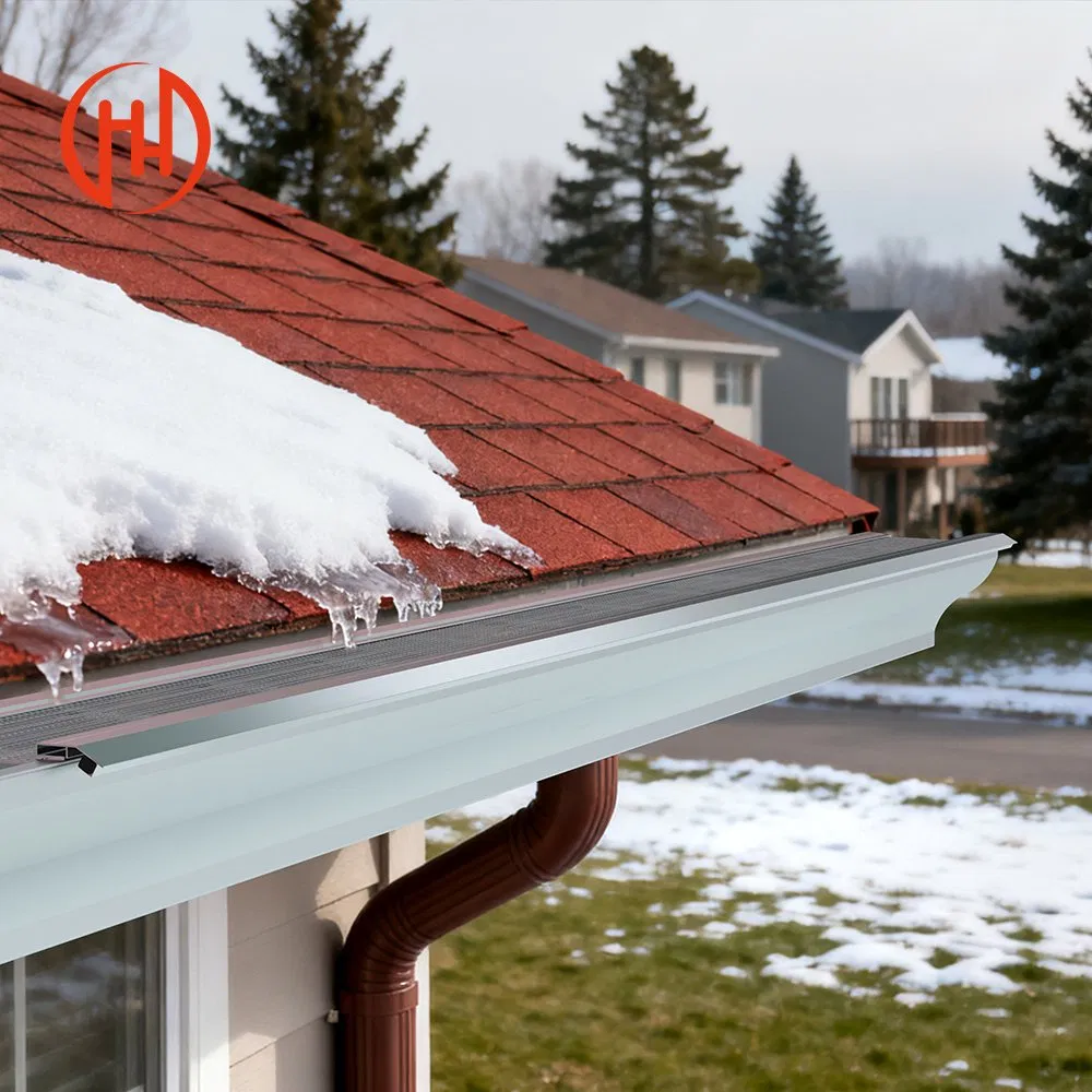 New Heated Rain Gutter Guard System to Prevent Snow and Ice Dam