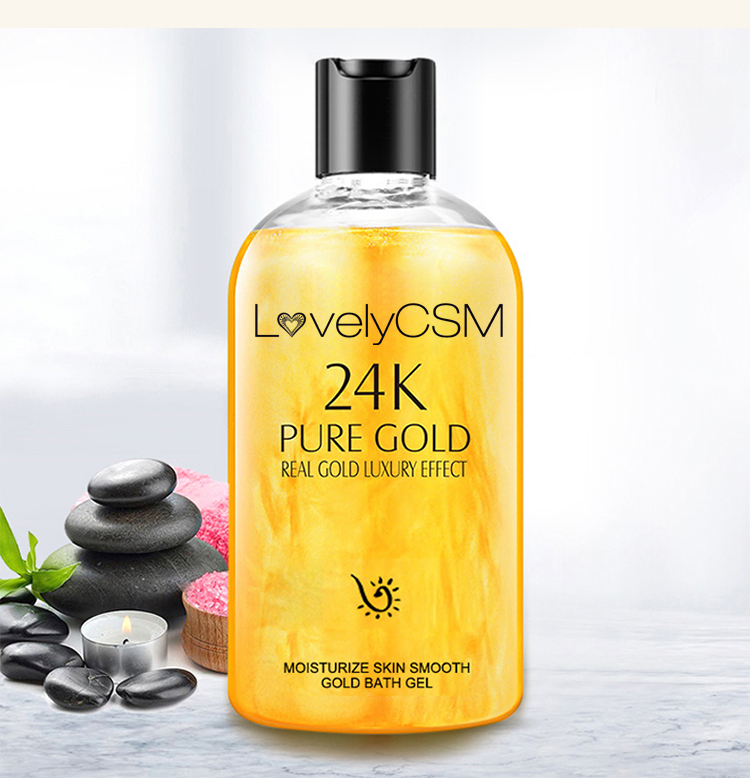 Beauty Cosmetics Skin Care Moisturize Skin Smooth Gold Bath Gel Body Wash