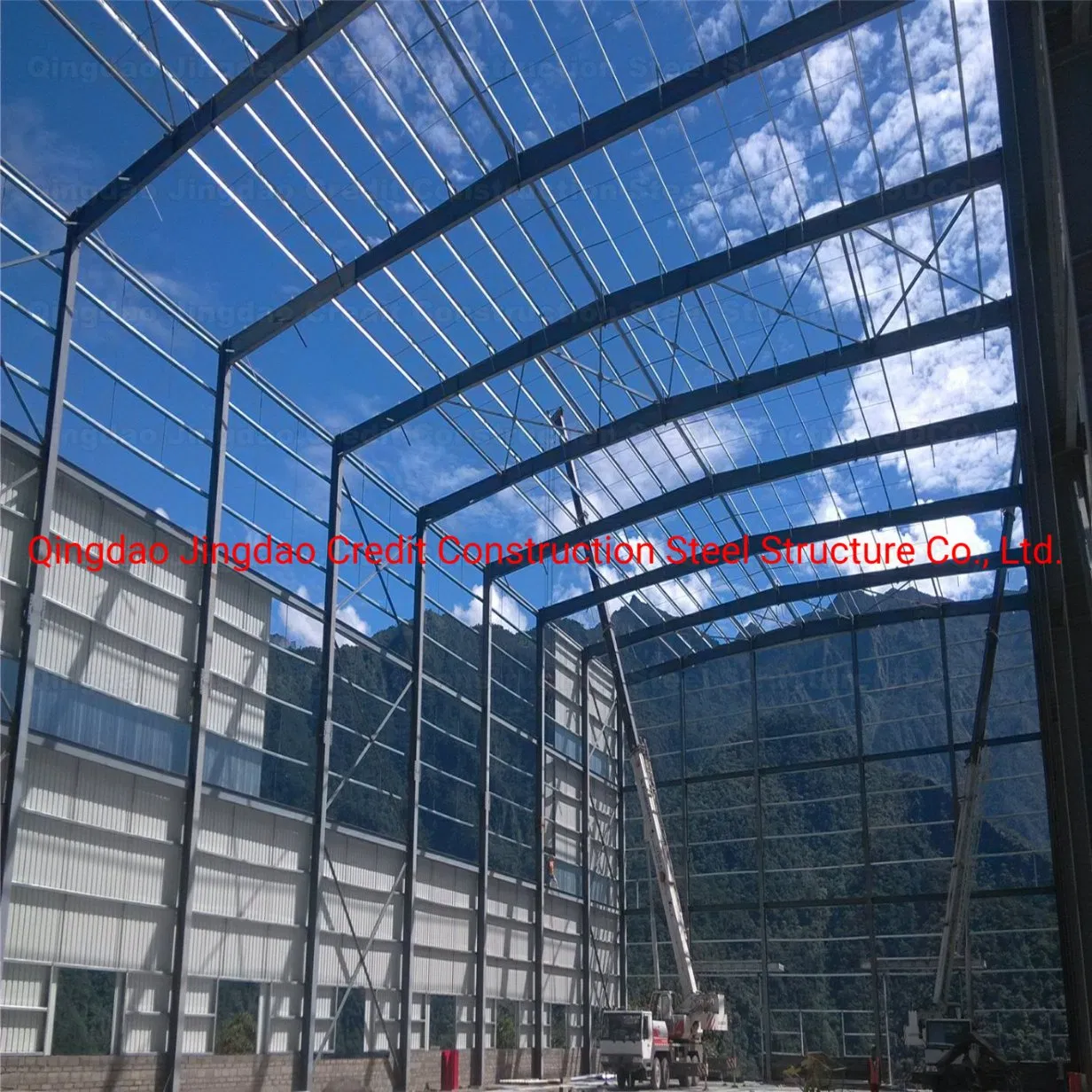 Prefabricated Prefab Adjustable Heavy Duty Large Span Metal Modular Mobile Steel Structure Metal Building Industrial Hall Factory Workshop Amazon Warehouse