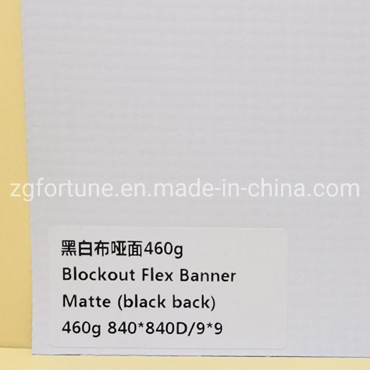 Poster Materials Factory Digital Printing Material Glossy Block out PVC Flex Banner Black Back Flex Banner