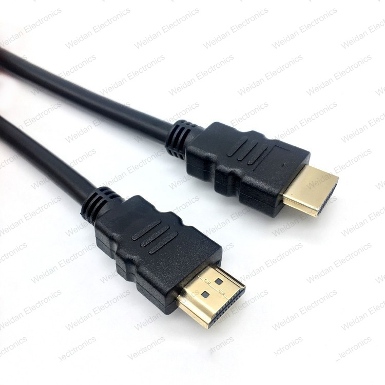 V2.0 4K X 2K, 3D, Black Chrome Plug DIY Mounted HDMI Cable