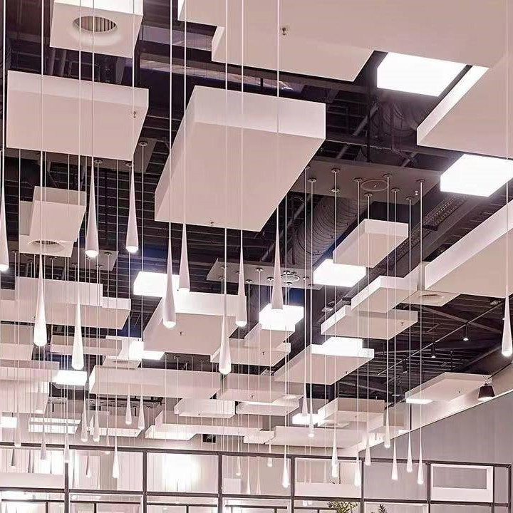 China Factory Thermal Insulation Ceiling Fiber Acoustic Panel Suspended Ceiling Board