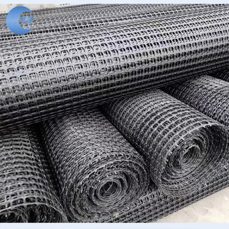 Warp-Knitted Polyester Geogrid Pet Biaxial/ Uniaxial Geogrid