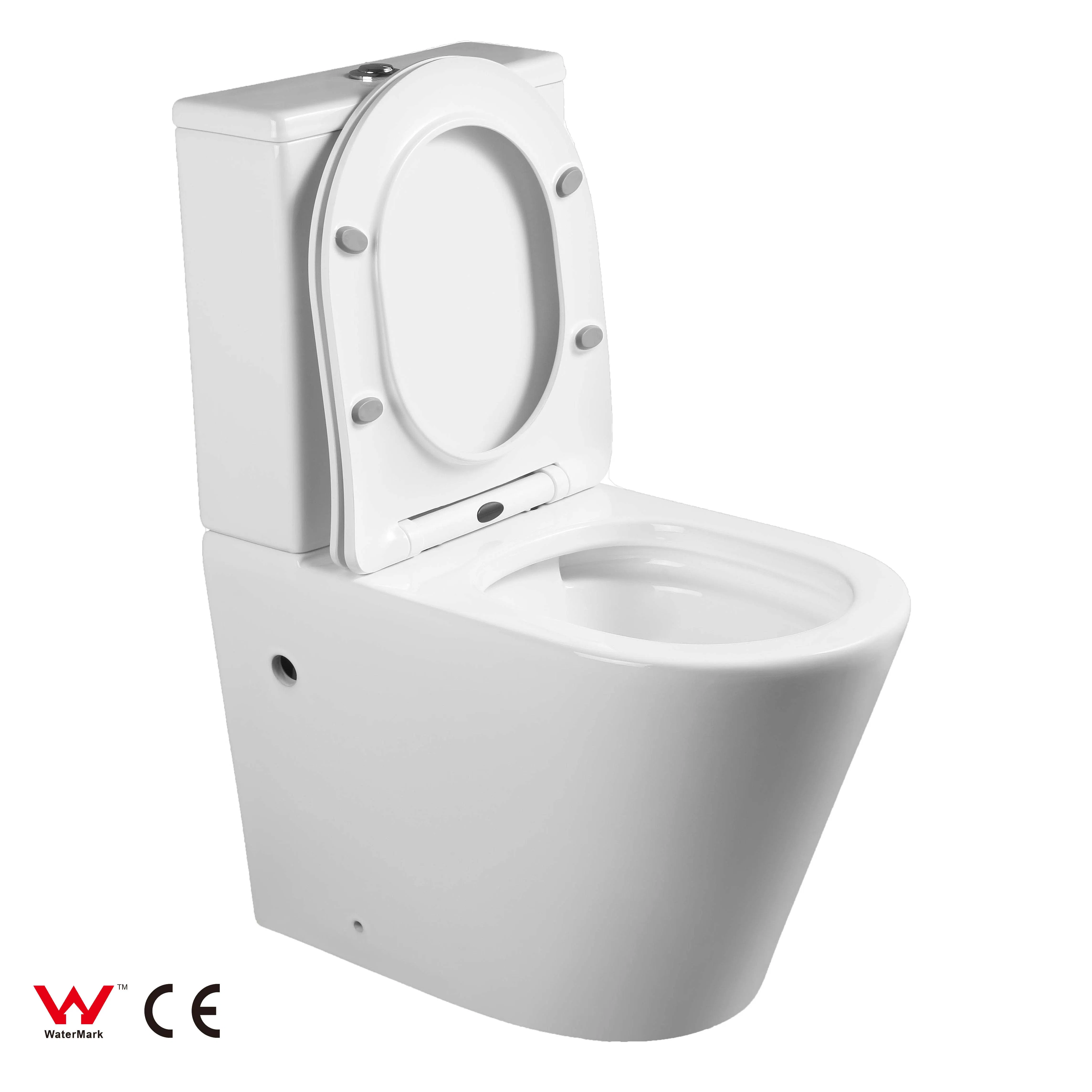 Hot Sale Concise Gloss White Glazed Ceramic Water Closet Two Piece Toilet