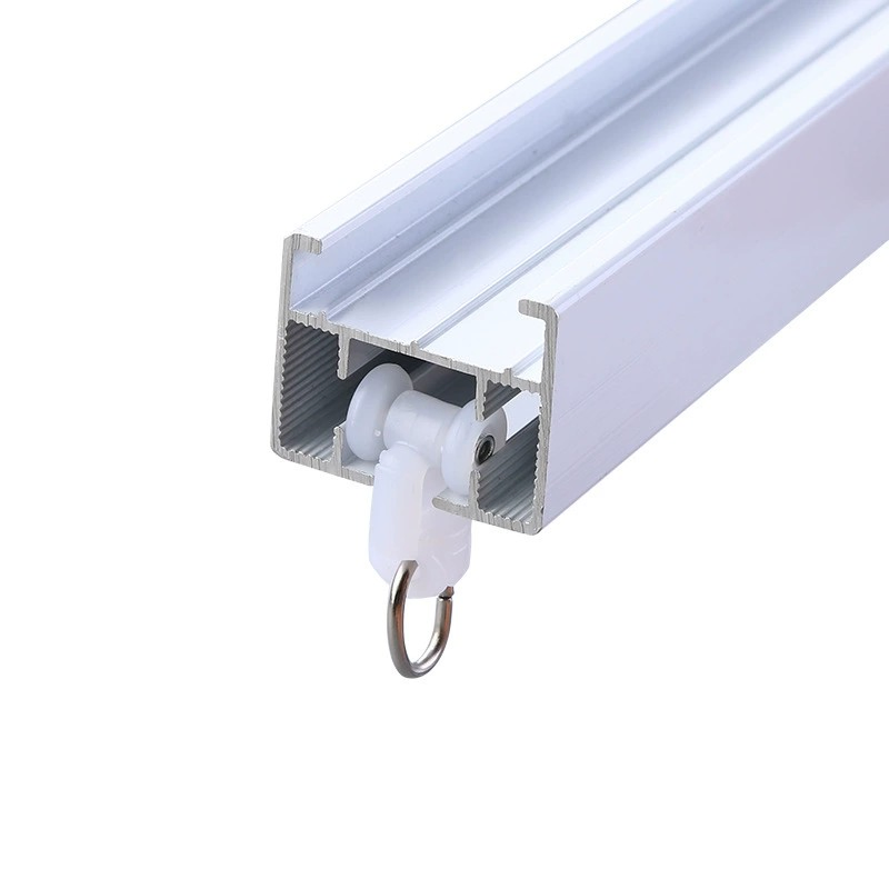 Modern Design Silent Pulley Curtain Hooks Nano Universal Wheel Accessories White Metal Curtains Tracks for Modern