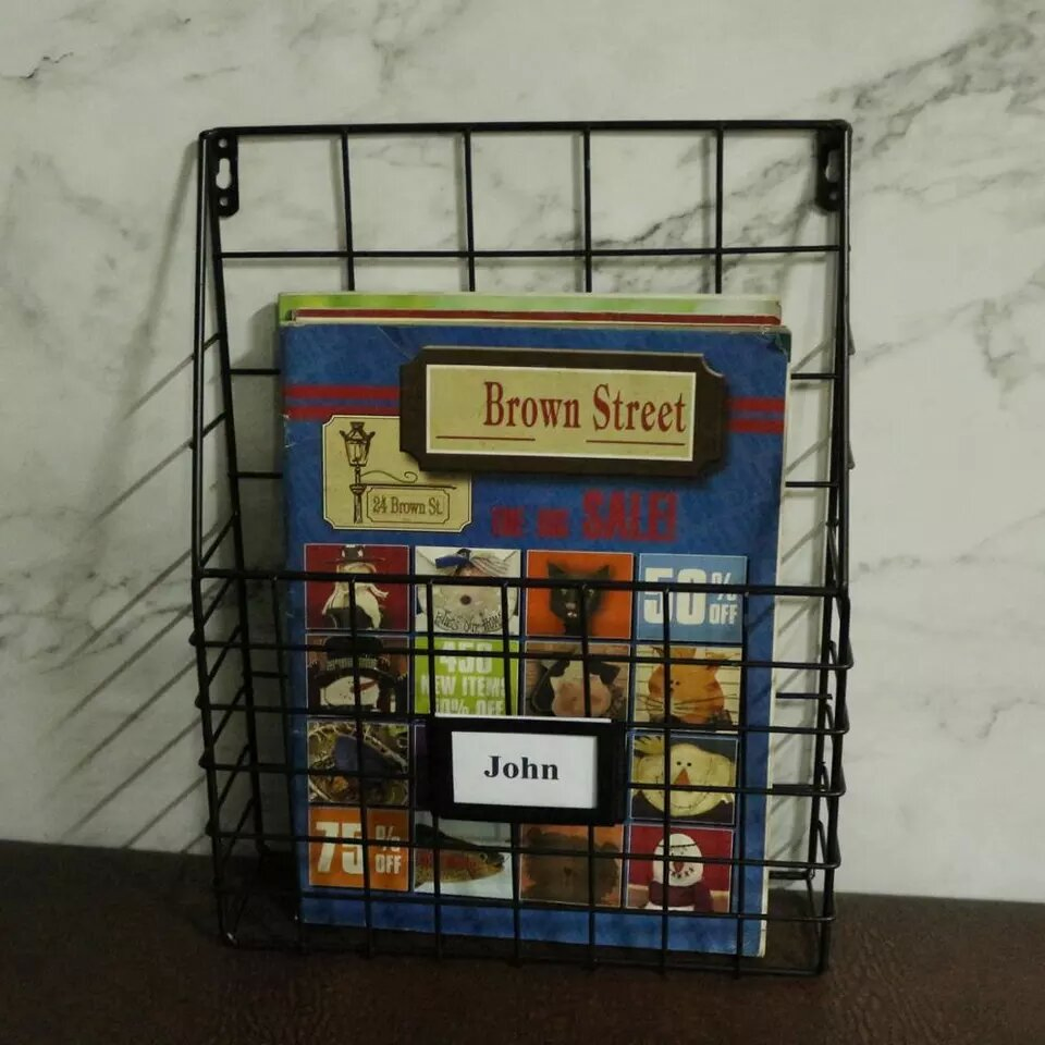 Настенная полка для газет и журналов, металлическая