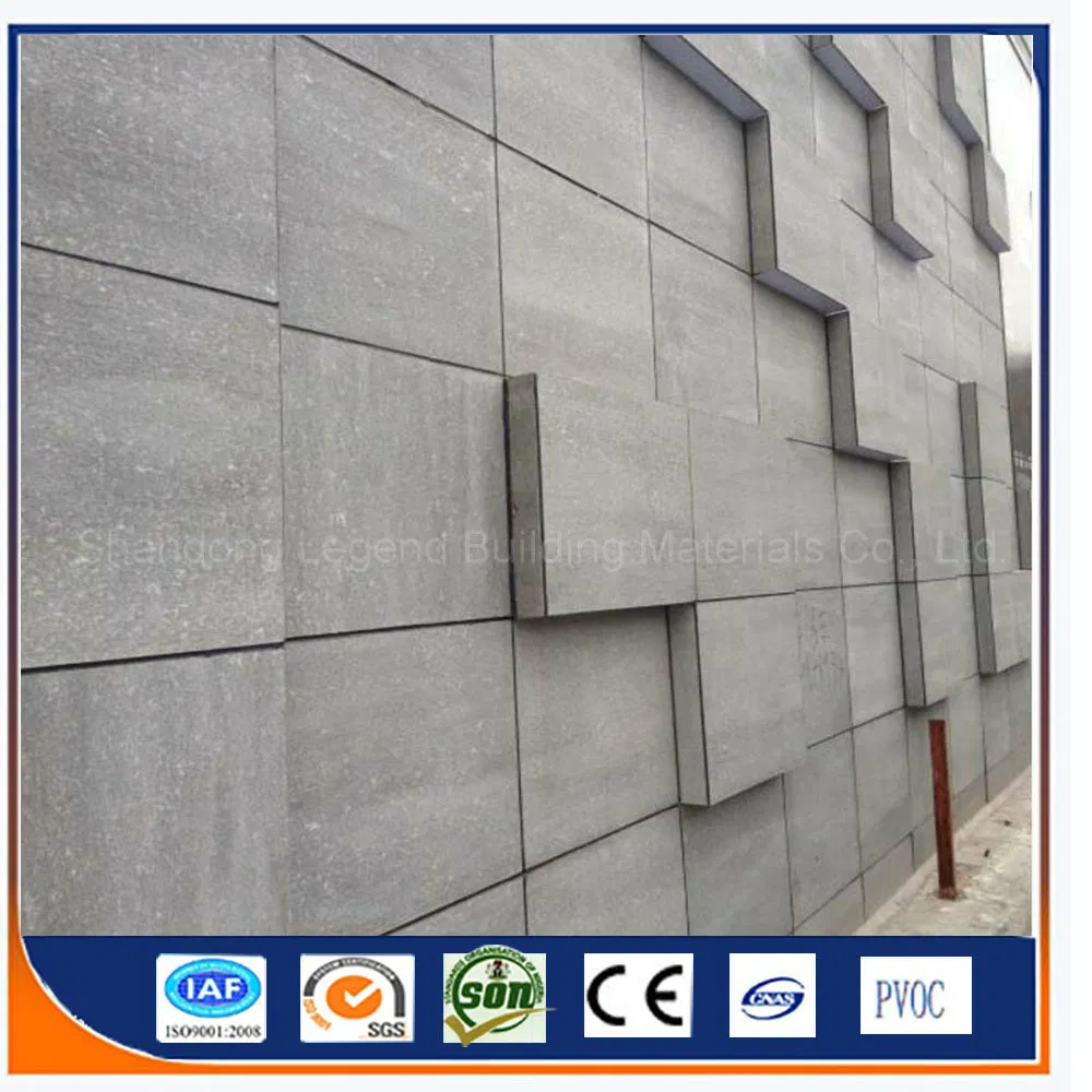 Fcb/Fire Rated Fiber Cement Board Grey Color/100%Non-Asbestos Fiber Cement Board