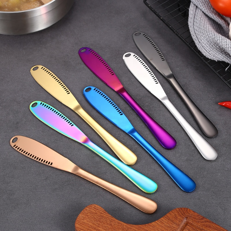 Stainless Steel 430 Cutlery Function 3 in 1 Cream Cheese Jam Butter Knife