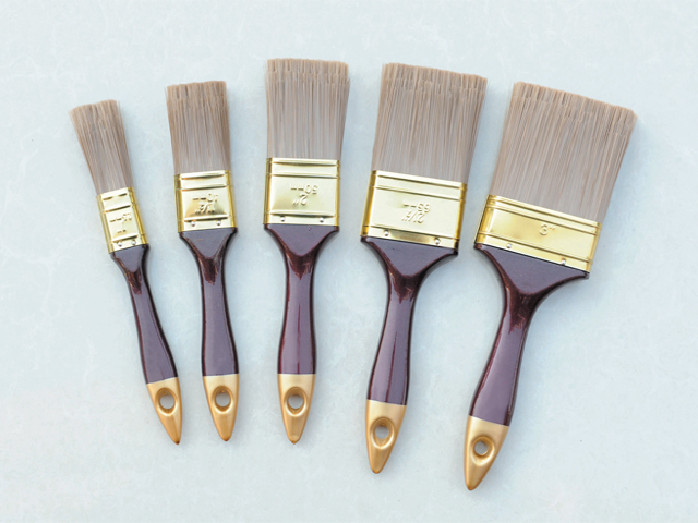 Pure White Bristle Brush with Wooden Handle/Paint Brush/Flat Brush/Hand brush 1"