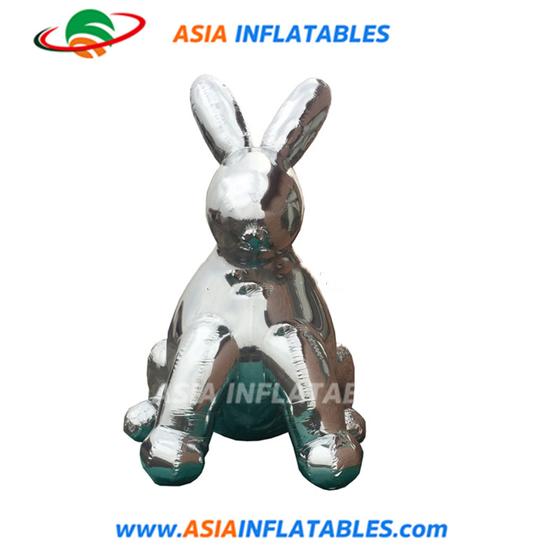 Outdoor Decoration Inflatable Mirror Rabbit Replica Balloon