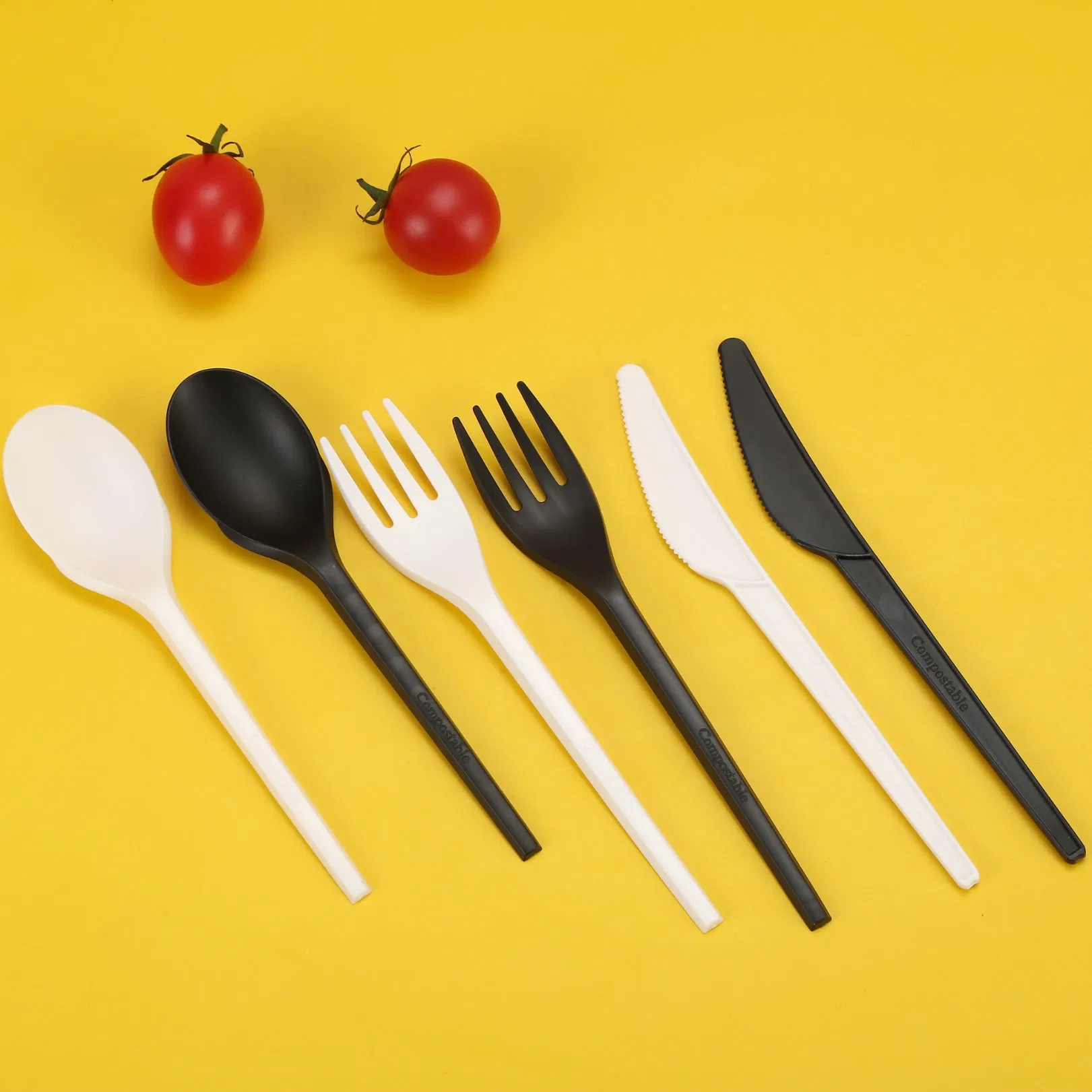 Special Design Widely Used Biodegradable Compostable Wheat Straw PLA Cutlery Set Flatware Set