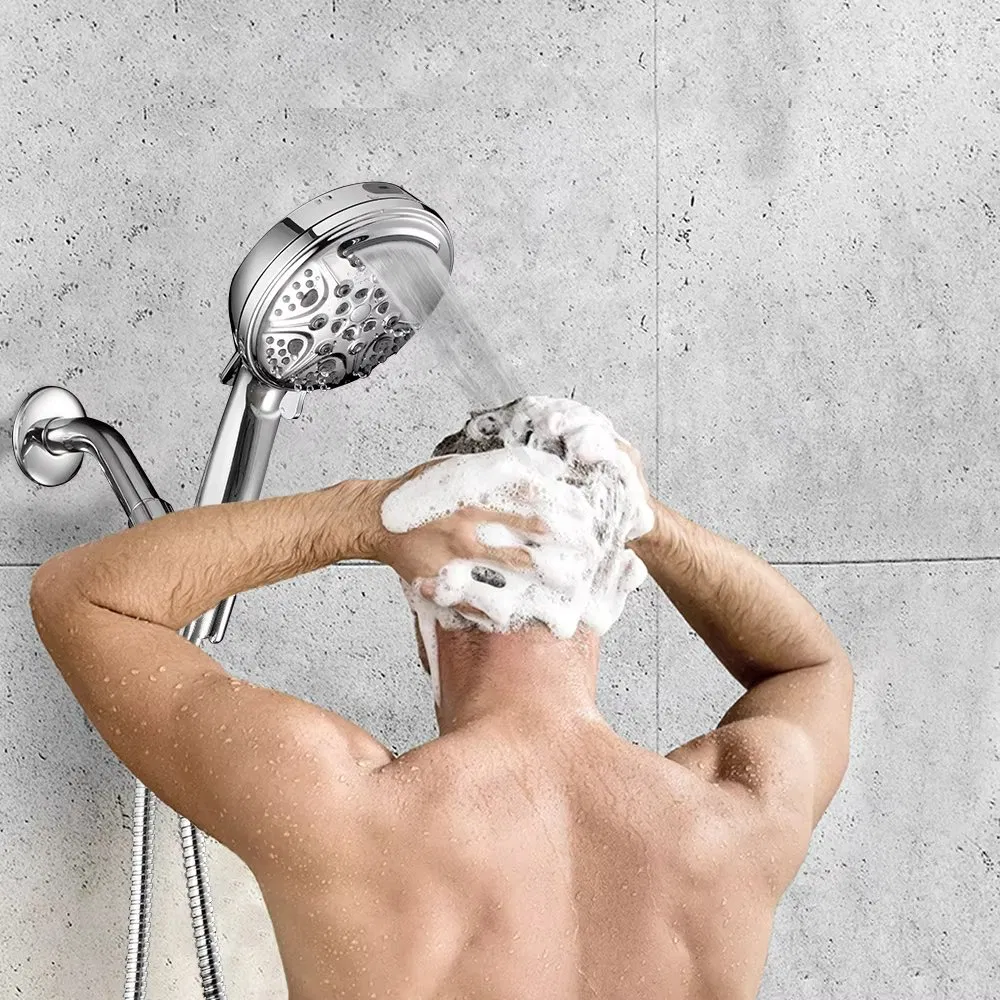Versatile 7-Function ABS Plastic Shower Head for Ultimate Comfort
