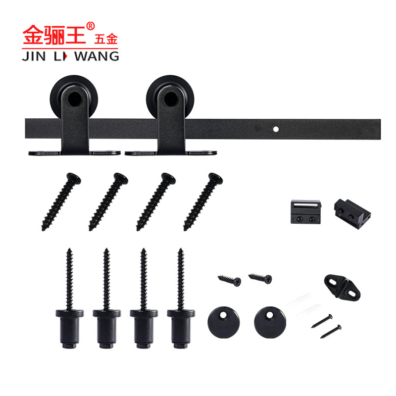 Factory Price Top Mounted American Barn Door Hardware Kits Interior Kitchen Sliding Door Track Wheel Hanging Roller
