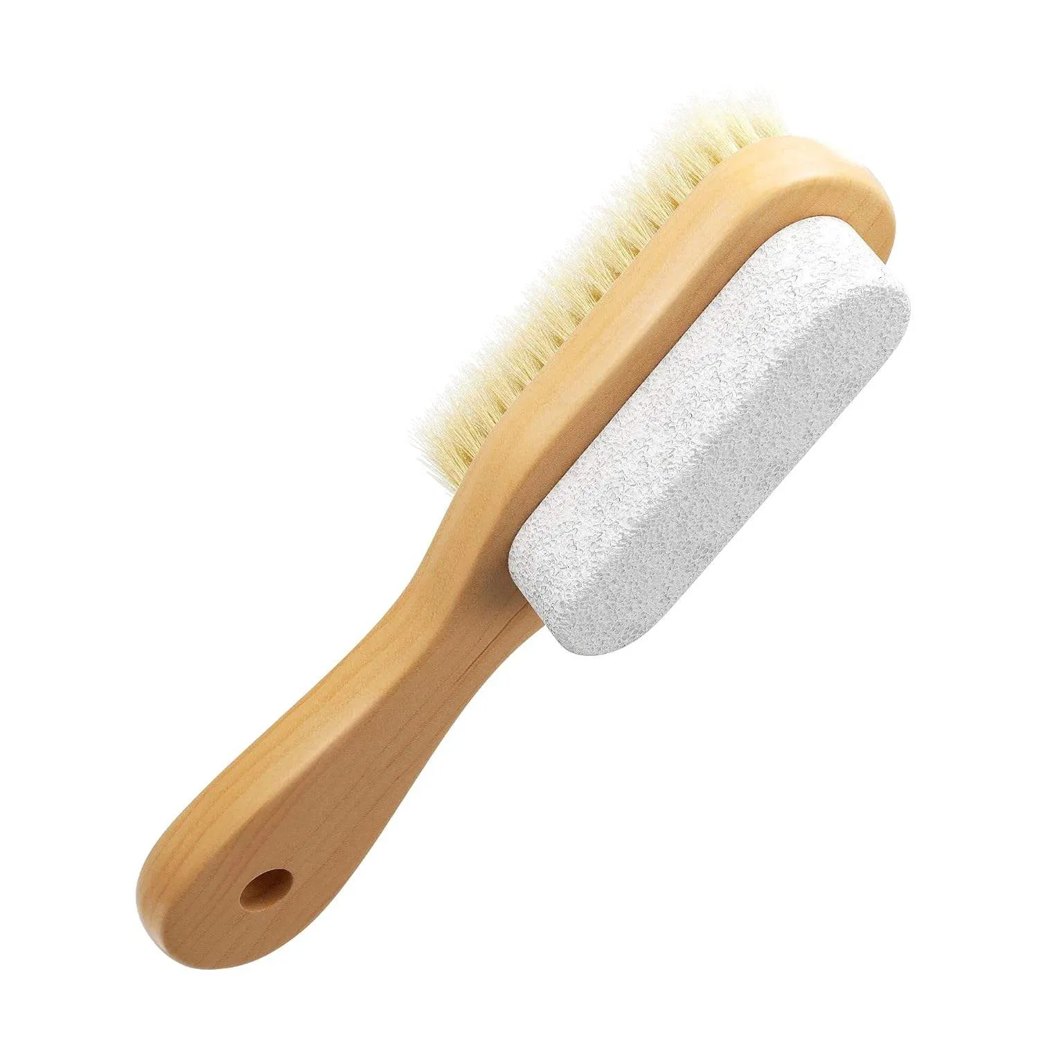Clean Pumice Stone for Feet and Remove Hardened Skin Wooden Nail Brush