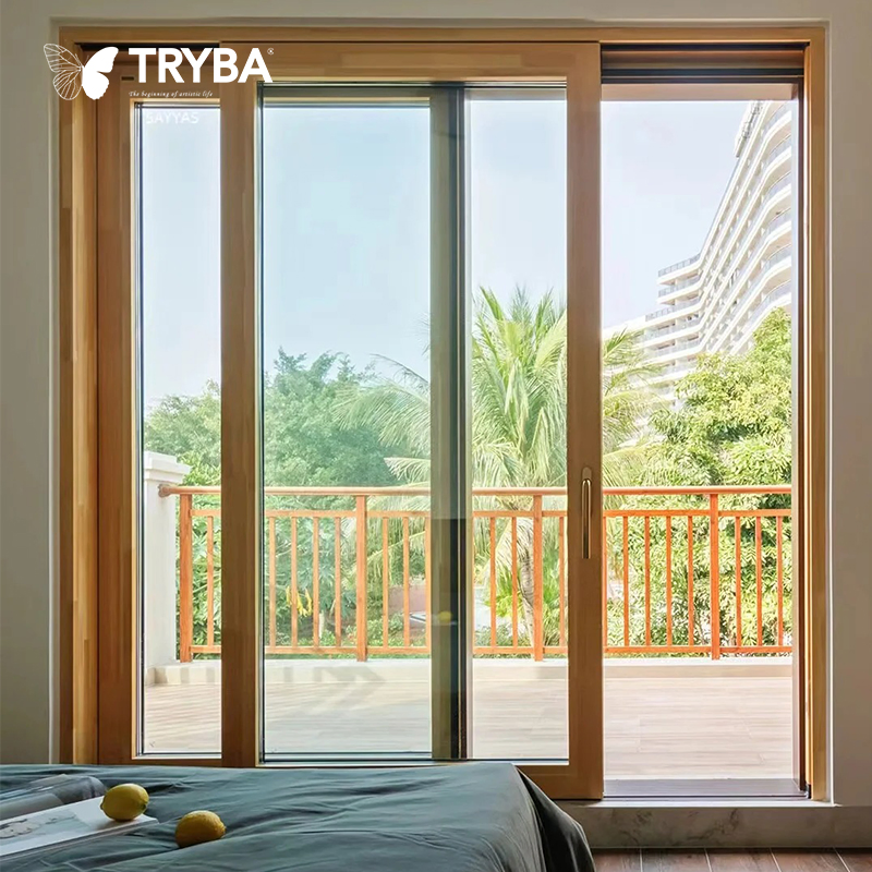 Двухкамерная раздвижная дверь из ПВХ с американской фурнитурой