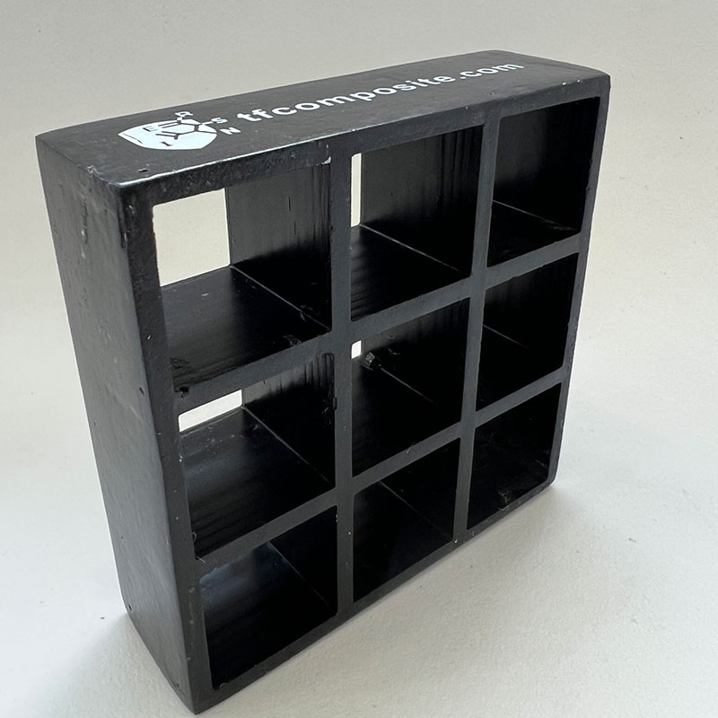 GRP Mesh Grating Black Concave Smooth Gritted Mirco Mesh Corrosion-Resistant Fiberglass Mesh Grating