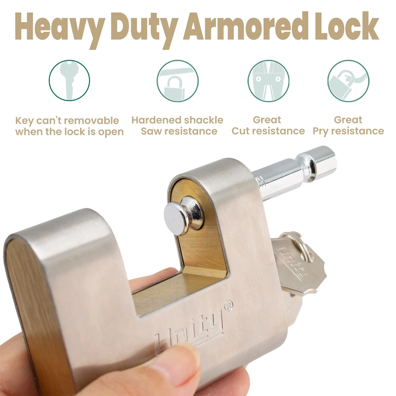 Block Lock Conex Lock Container Lock Stainless Steel Keyed Alike Armored Padlock for Container Gate Trailer