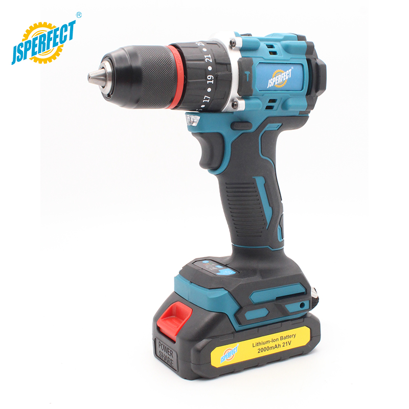 Jsperfect 4D Green Lithium Battery Laser Level and Cordless Impact Drill Tool Box