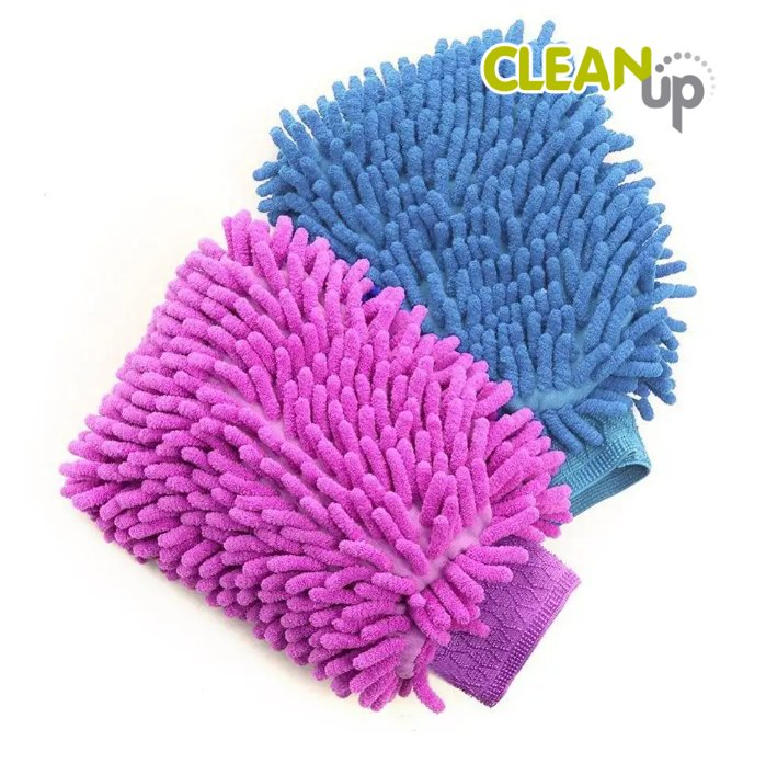 High Quality Quick Dry Chenille Microfiber Car Cleaning Gloves