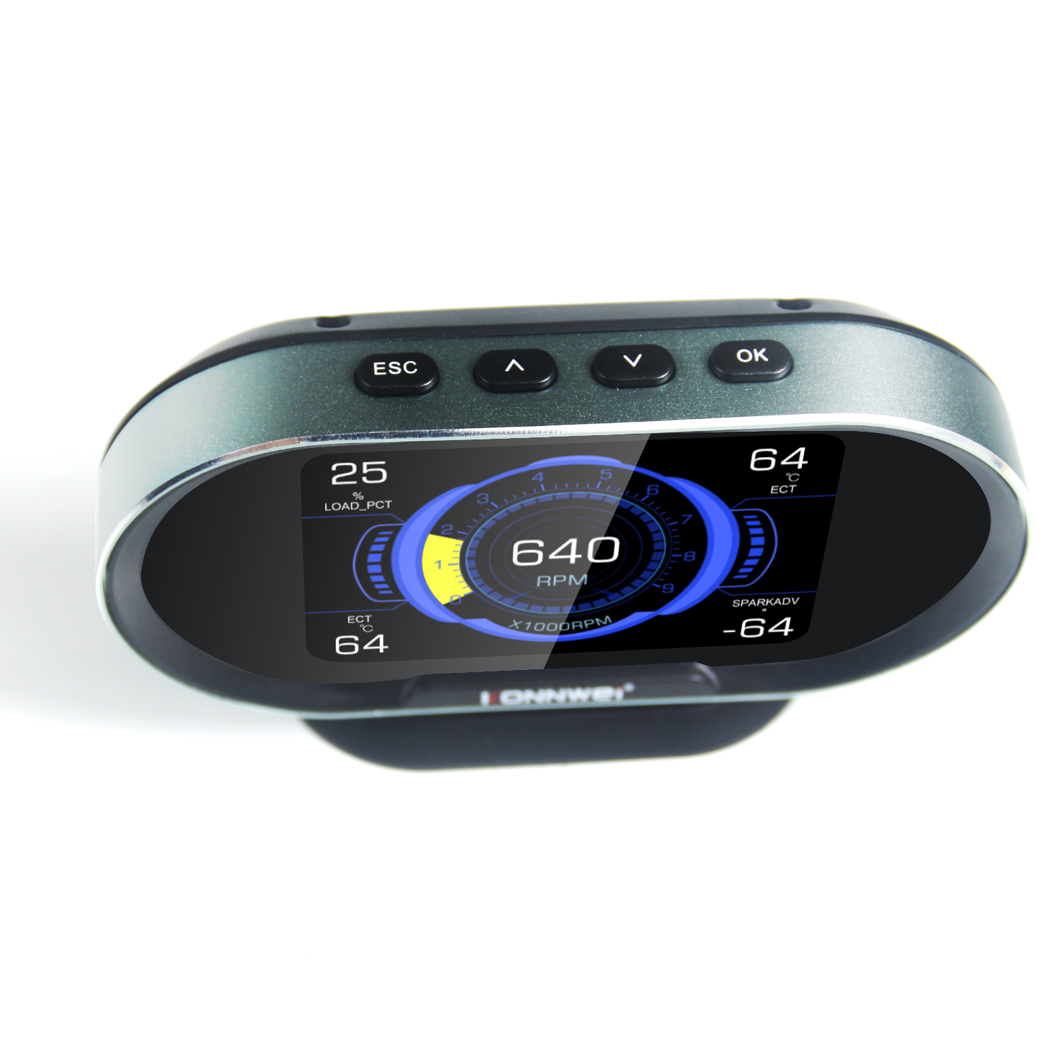 Проекционный дисплей HUD OBD2 Konnwei KW206 датчик скорости