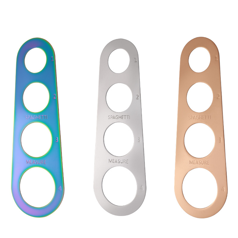Pasta Measurer Tools,Stainless Steel Kitchen Gadgets,4 Serving Portion Spaghetti Measurer Ruler,Pasta Noodles Measurer Tool,Stainless Steel Ruler for Spaghetti