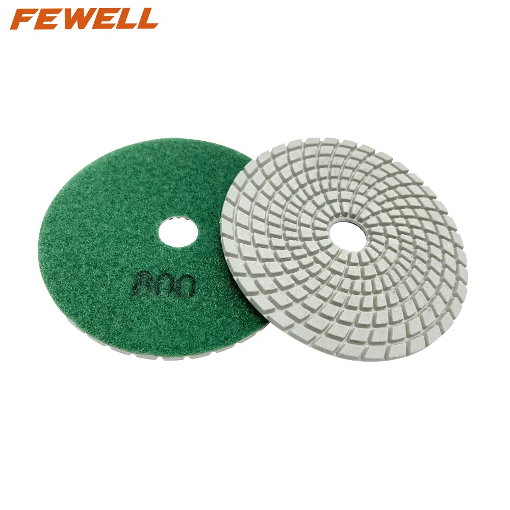 4inch 100mm 800# 7step Green Diamond Wheel Manufacturer Polishing Pads for Ceramic Tiles Granite Marble Concrete Floor