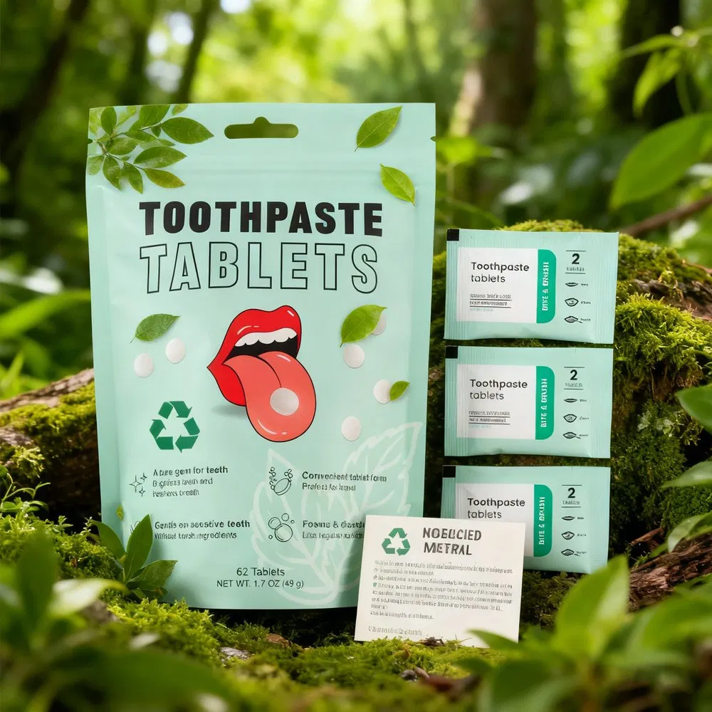 Peppermint Toothpaste Tablets for Whitening & Enamel Restoration